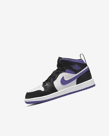 Nike Jordan 1 Mid Negros Blancos Azules | MX 3273